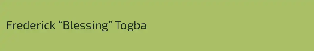 Frederick “Blessing” Togba